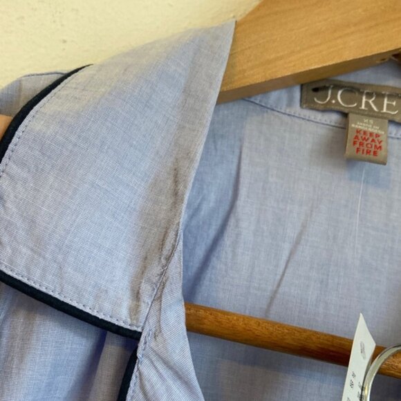 J. Crew Women's Pajama short set in end-on-end cotton Cool Lilac XS - Picture 4 of 6